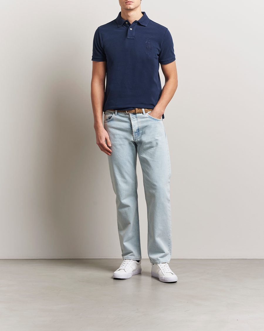 Heren | Polo's | Polo Ralph Lauren | Custom Slim Fit Mesh Polo Cruise Navy