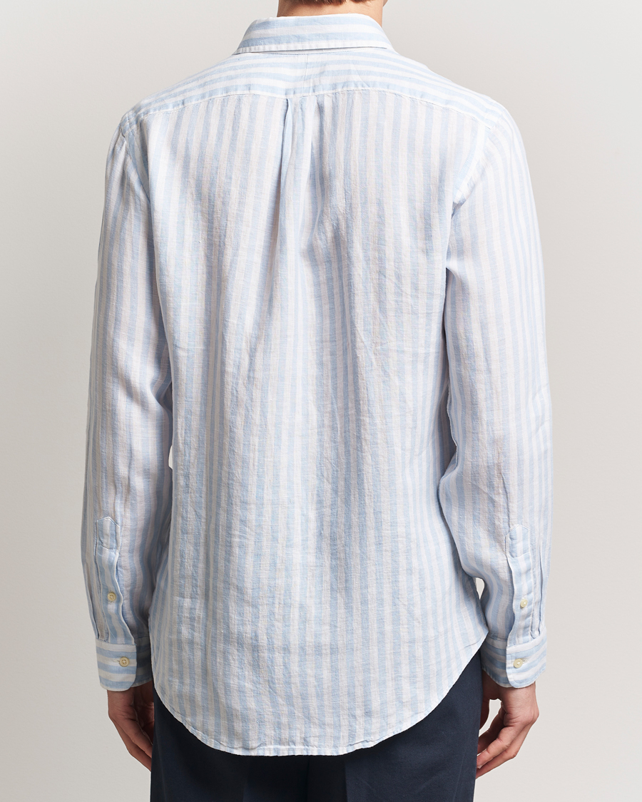 Heren | Overhemden | Polo Ralph Lauren | Custom Fit Striped Linen Shirt Office Blue/White