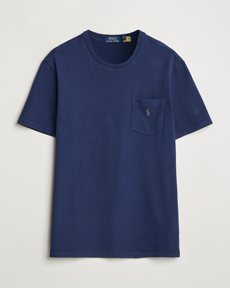 Heren | T-shirts | Polo Ralph Lauren | Cotton Linen T-Shirt Newport Navy