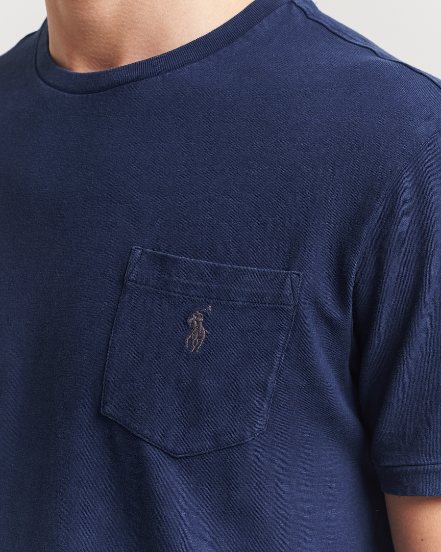 Heren | T-shirts | Polo Ralph Lauren | Cotton Linen T-Shirt Newport Navy