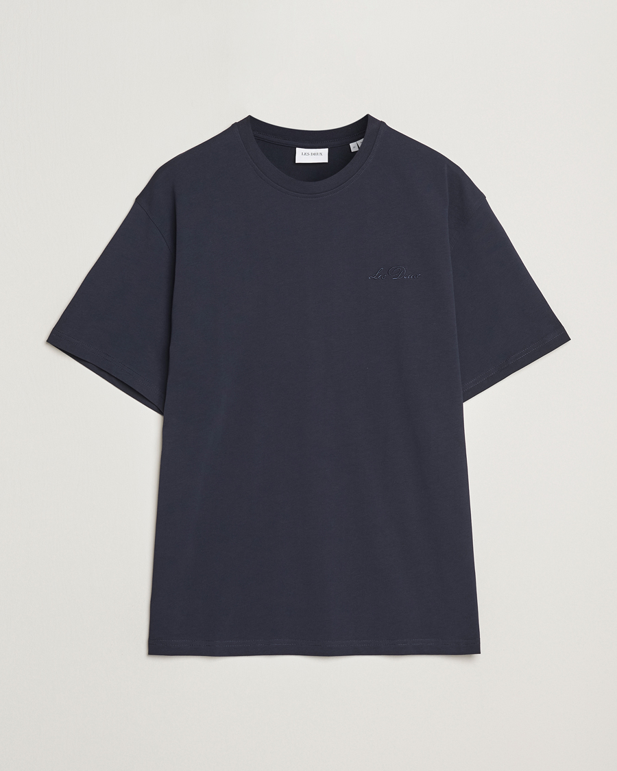 Heren | T-shirts | LES DEUX | Crew T-Shirt Dark Navy