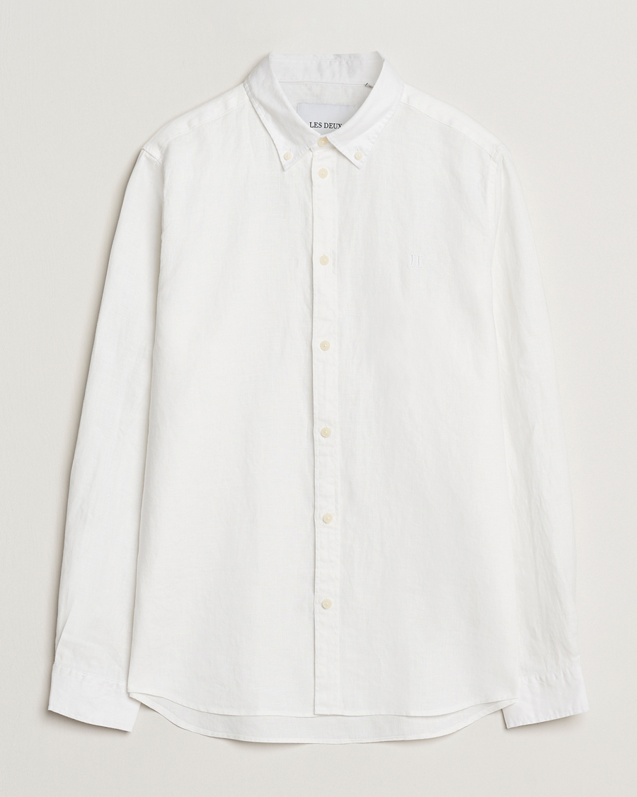 Heren | Overhemden | LES DEUX | Kristian Linen Shirt White