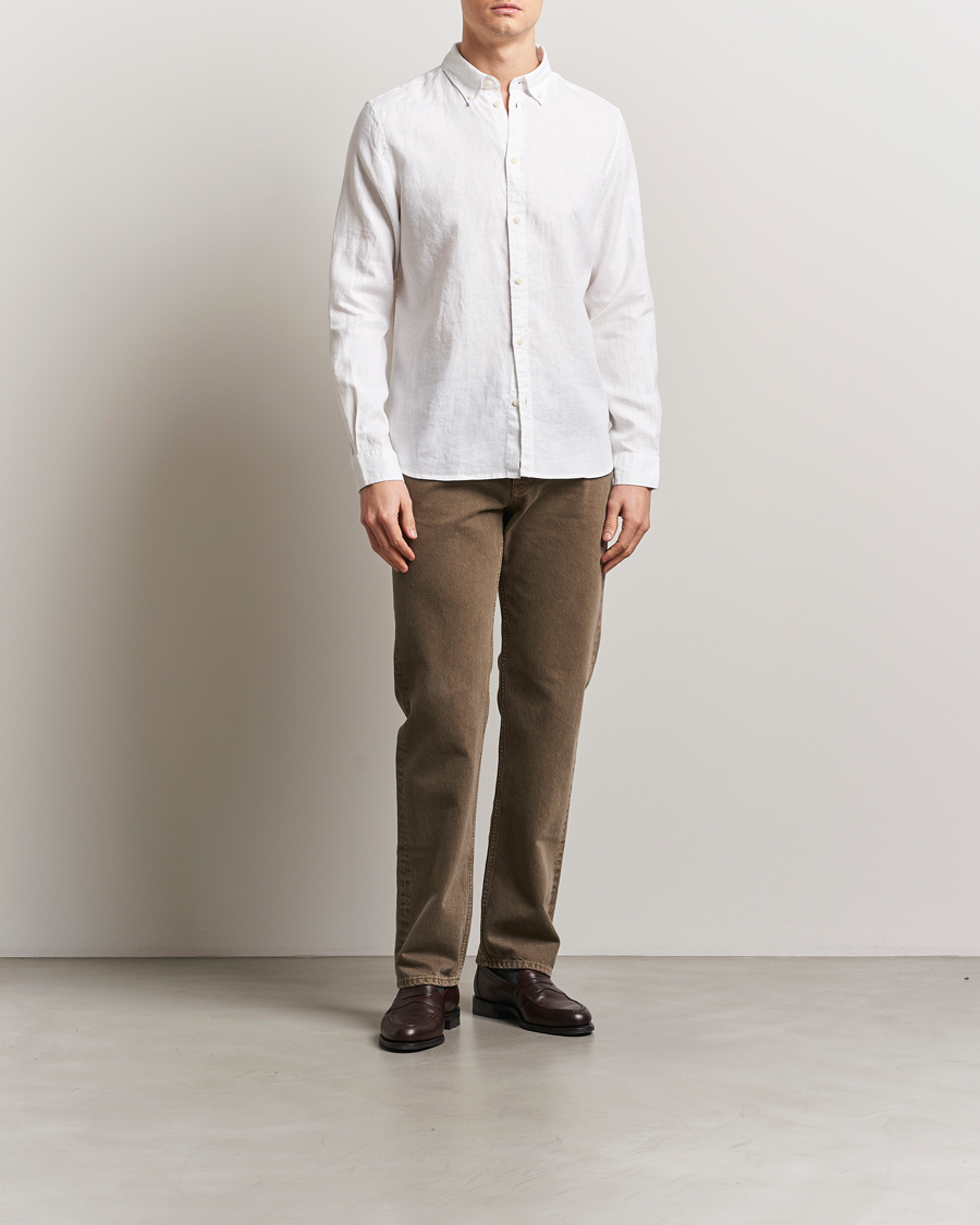 Heren | Overhemden | LES DEUX | Kristian Linen Shirt White