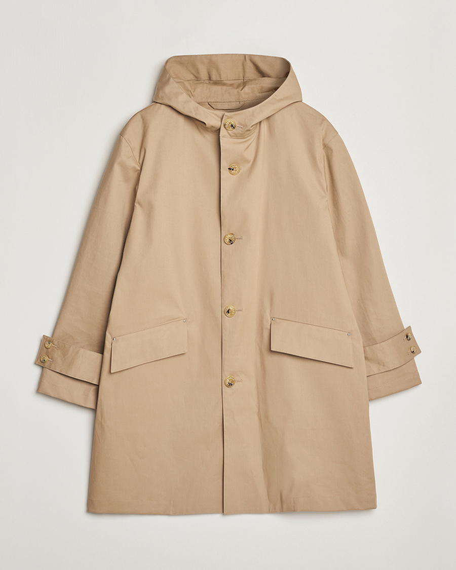 Heren | Jassen | Mackintosh | Humbie GTS Hooded Car Coat Fawn