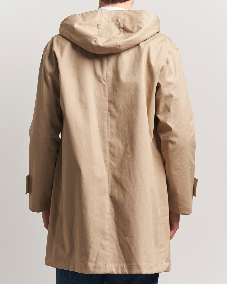 Heren | Jassen | Mackintosh | Humbie GTS Hooded Car Coat Fawn