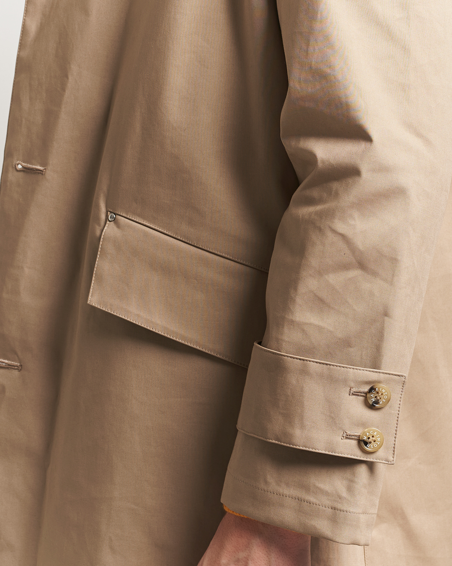 Heren | Jassen | Mackintosh | Humbie GTS Hooded Car Coat Fawn