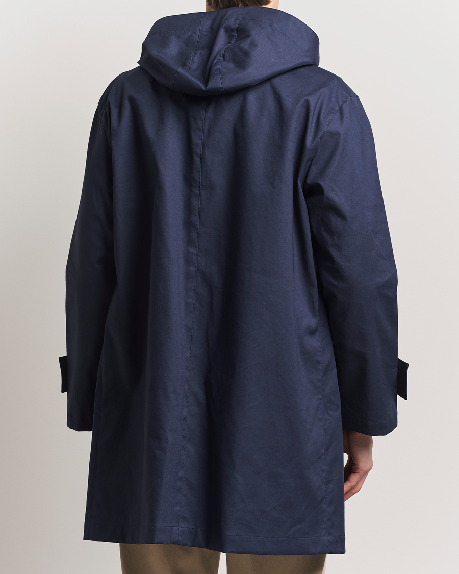 Heren | Jassen | Mackintosh | Humbie GTS Hooded Car Coat Navy