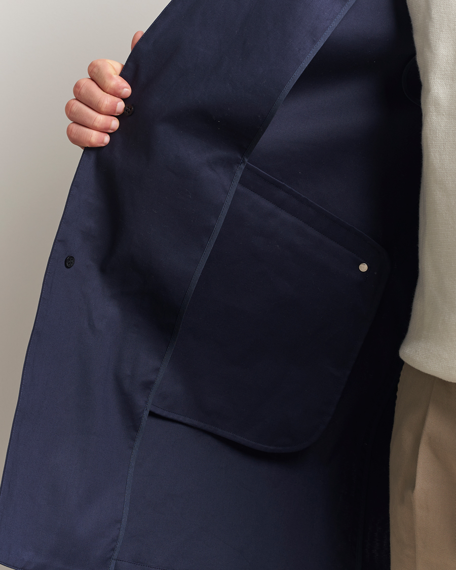 Heren | Jassen | Mackintosh | Humbie GTS Hooded Car Coat Navy