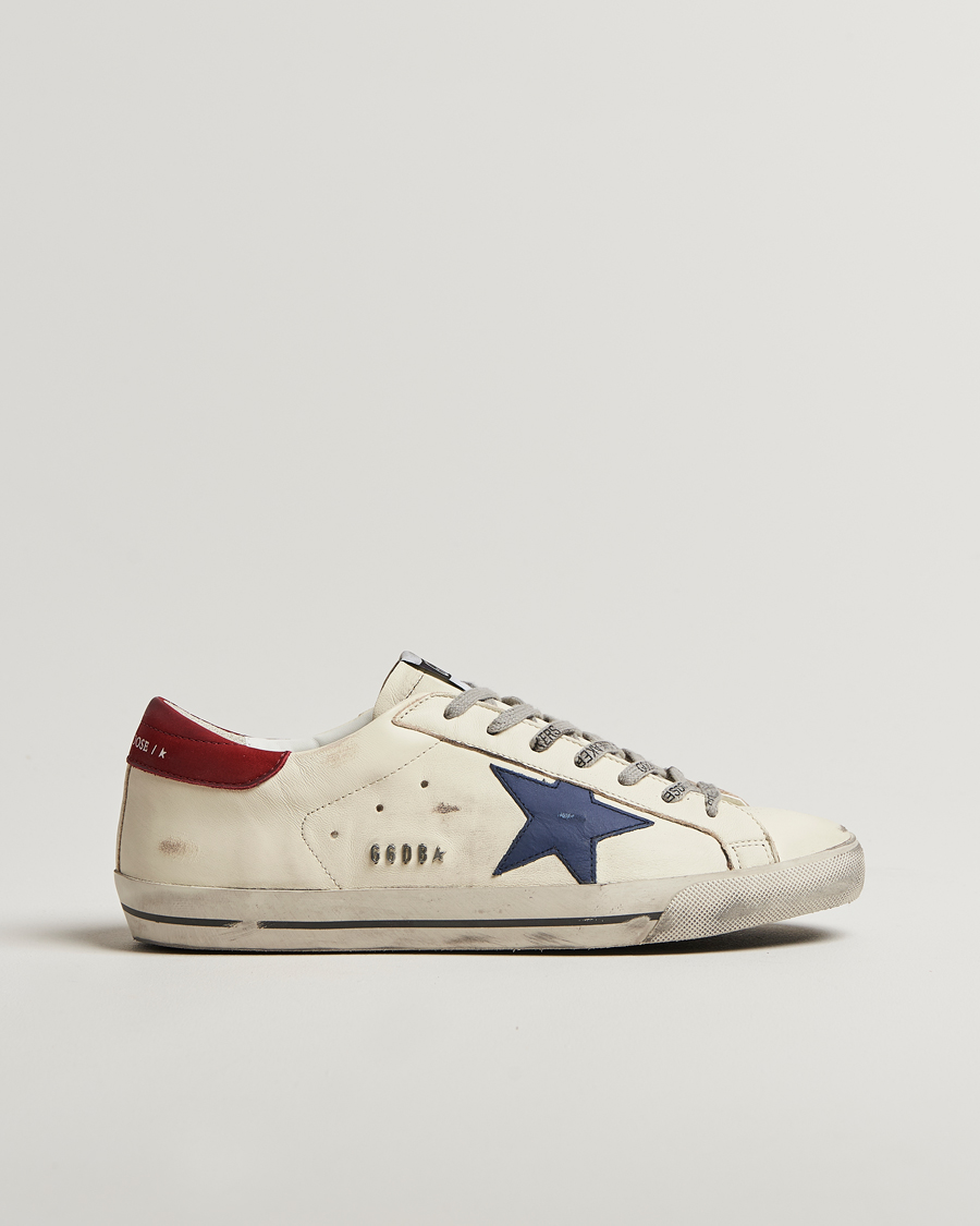 Heren | Golden Goose Super-Star Sneakers White/Blue | Golden Goose | Super-Star Sneakers White/Blue