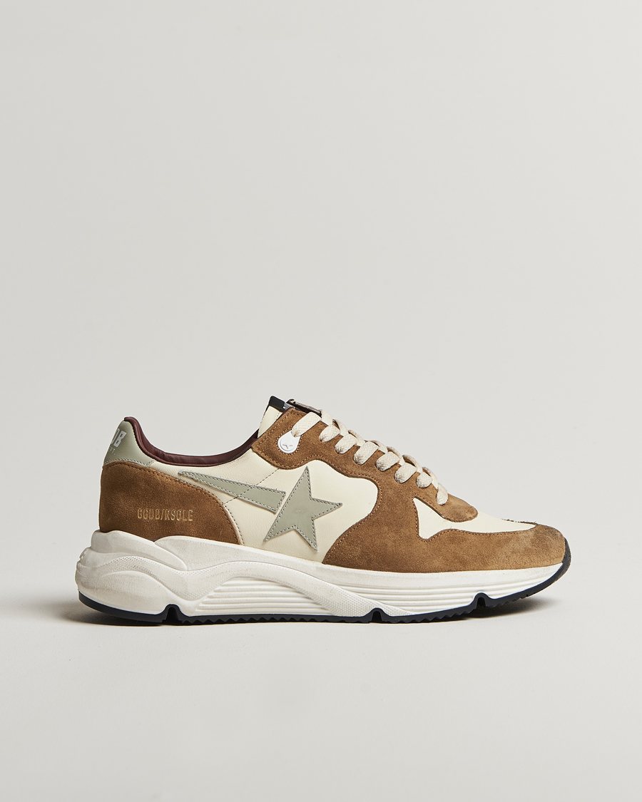Heren | Golden Goose Running Sole Sneakers White/Brown | Golden Goose | Running Sole Sneakers White/Brown
