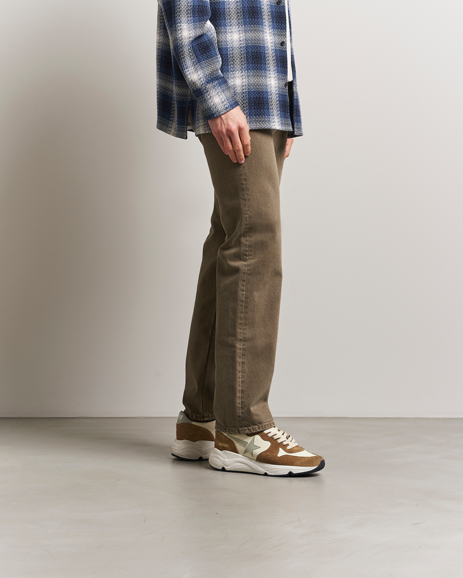 Heren | Golden Goose Running Sole Sneakers White/Brown | Golden Goose | Running Sole Sneakers White/Brown