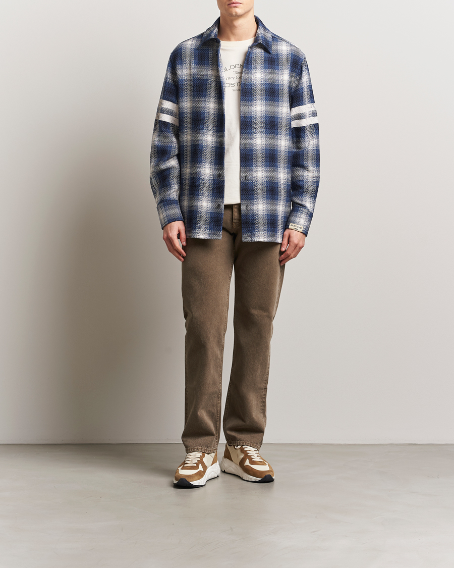 Heren | Overhemden | Golden Goose | Heavy Check Overshirt Ice/Indigo