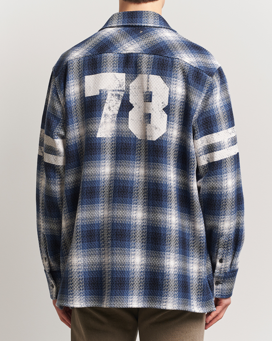 Heren | Overhemden | Golden Goose | Heavy Check Overshirt Ice/Indigo