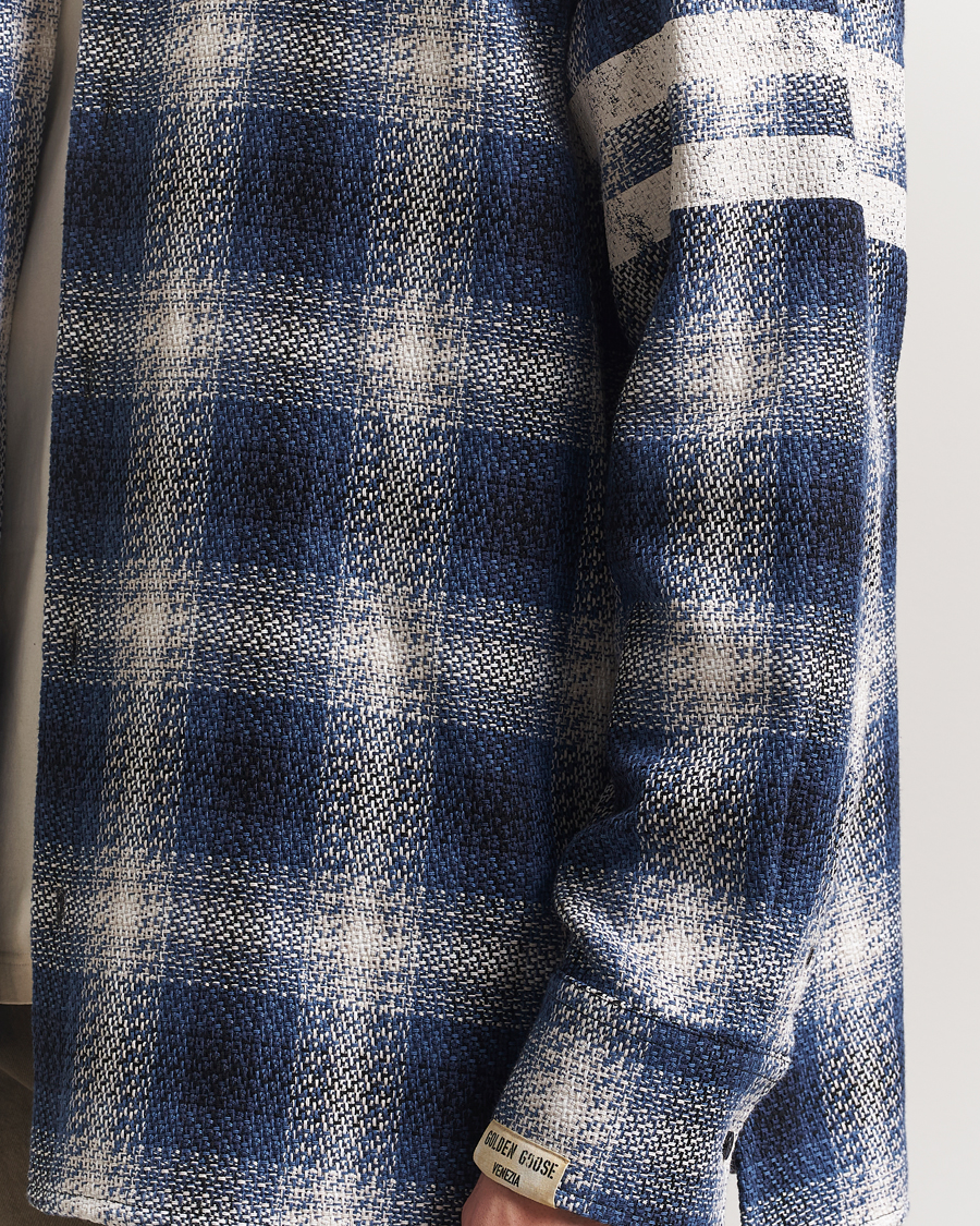 Heren | Overhemden | Golden Goose | Heavy Check Overshirt Ice/Indigo