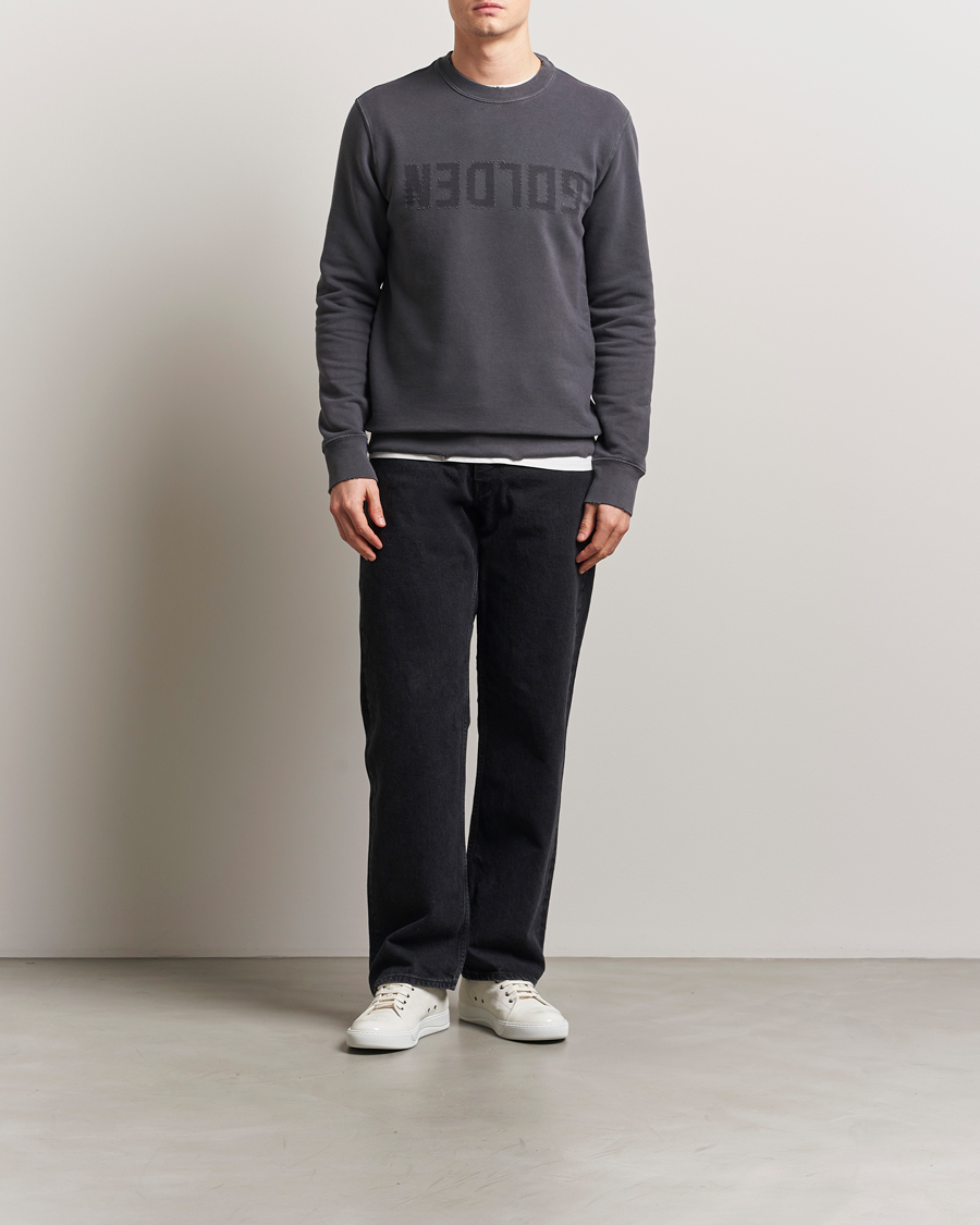 Heren | Truien | Golden Goose | Distressed Logo Sweatshirt Anthracite