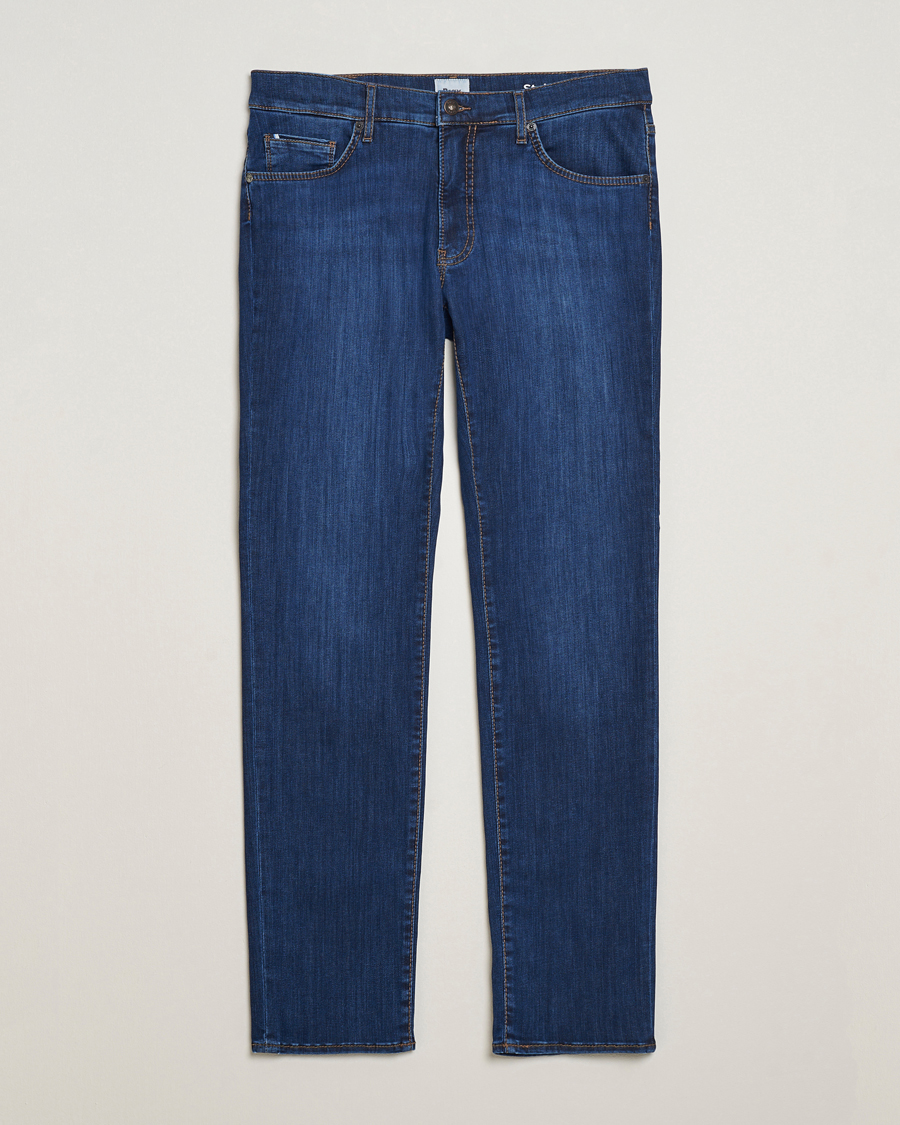 Heren | Jeans | Brax | Chuck Hi-Flex Denim Dark Used