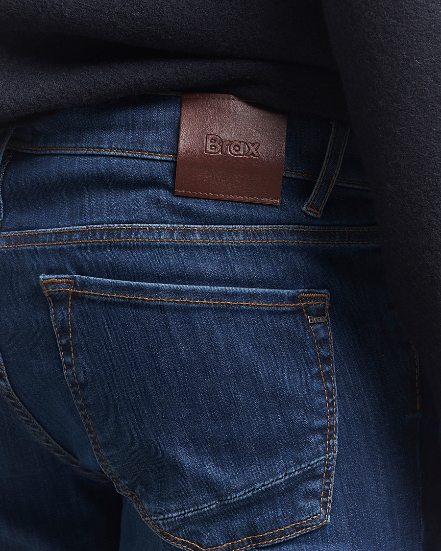 Heren | Jeans | Brax | Chuck Hi-Flex Denim Dark Used