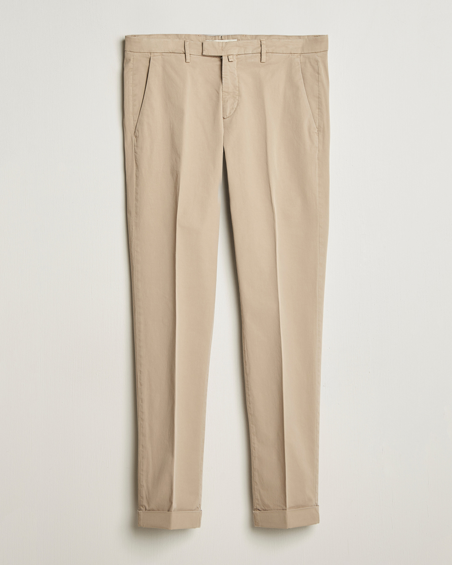Heren | Broeken | Briglia 1949 | Slim Fit Cotton Chinos Taupe