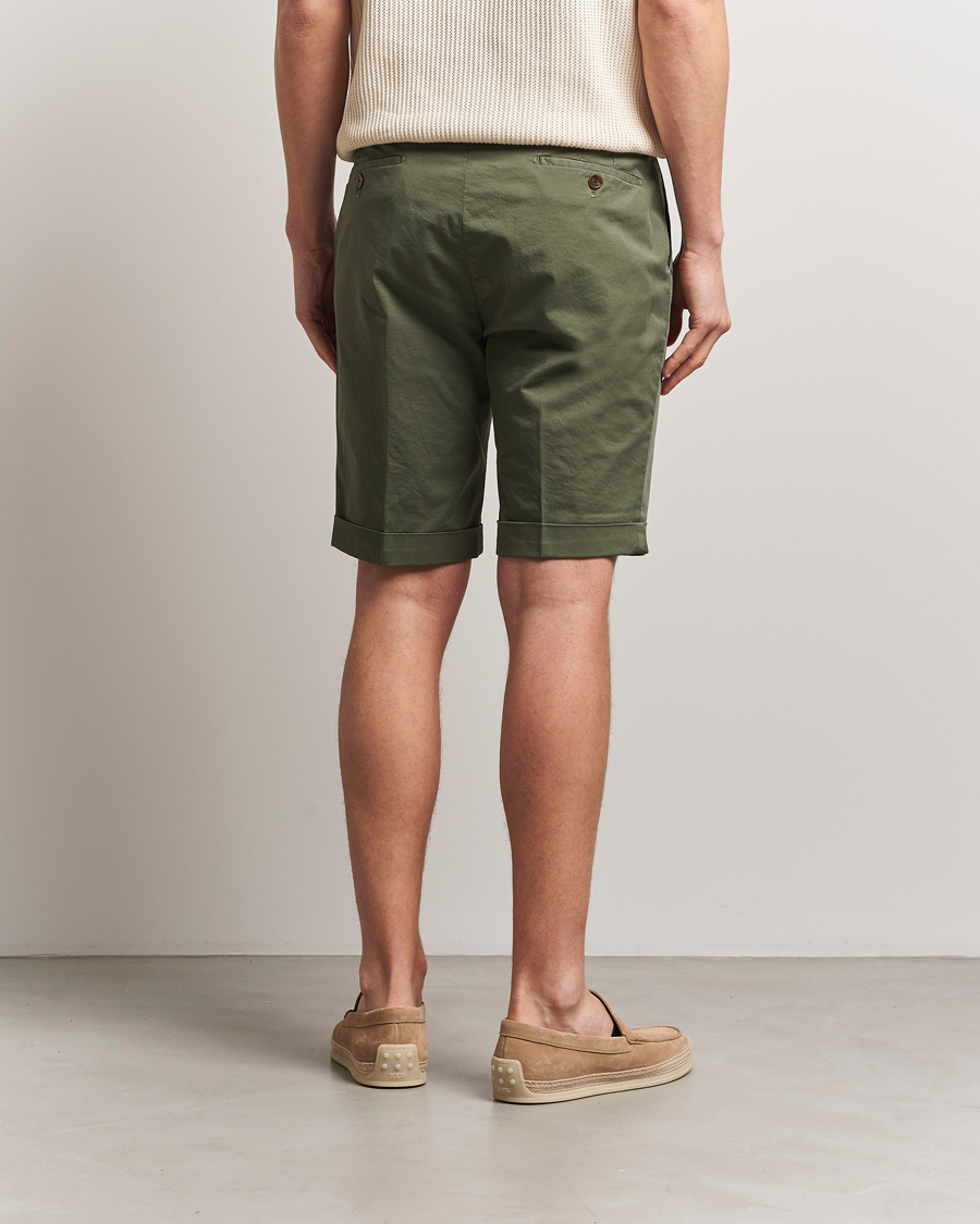 Heren | Korte broek | Briglia 1949 | Pleated Cotton Shorts Olive