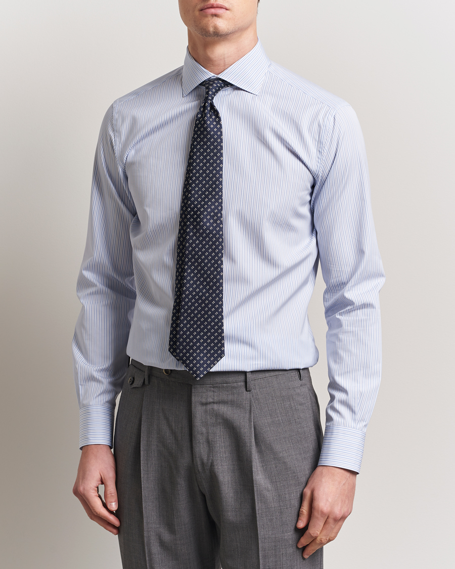 Heren | Overhemden | Brioni | Slim Fit Dress Shirt Blue Stripes