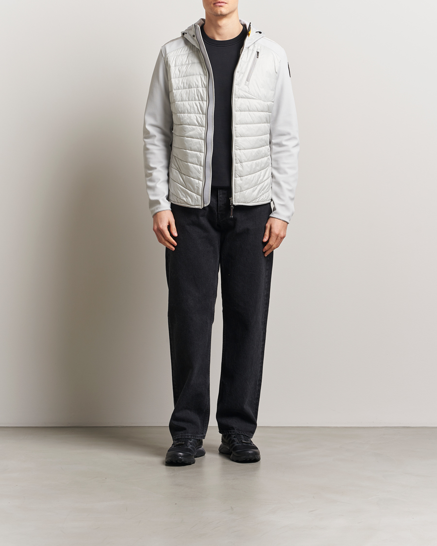 Heren | Jassen | Parajumpers | Nolan Mesh Hooded Hybrid Ghiaccio