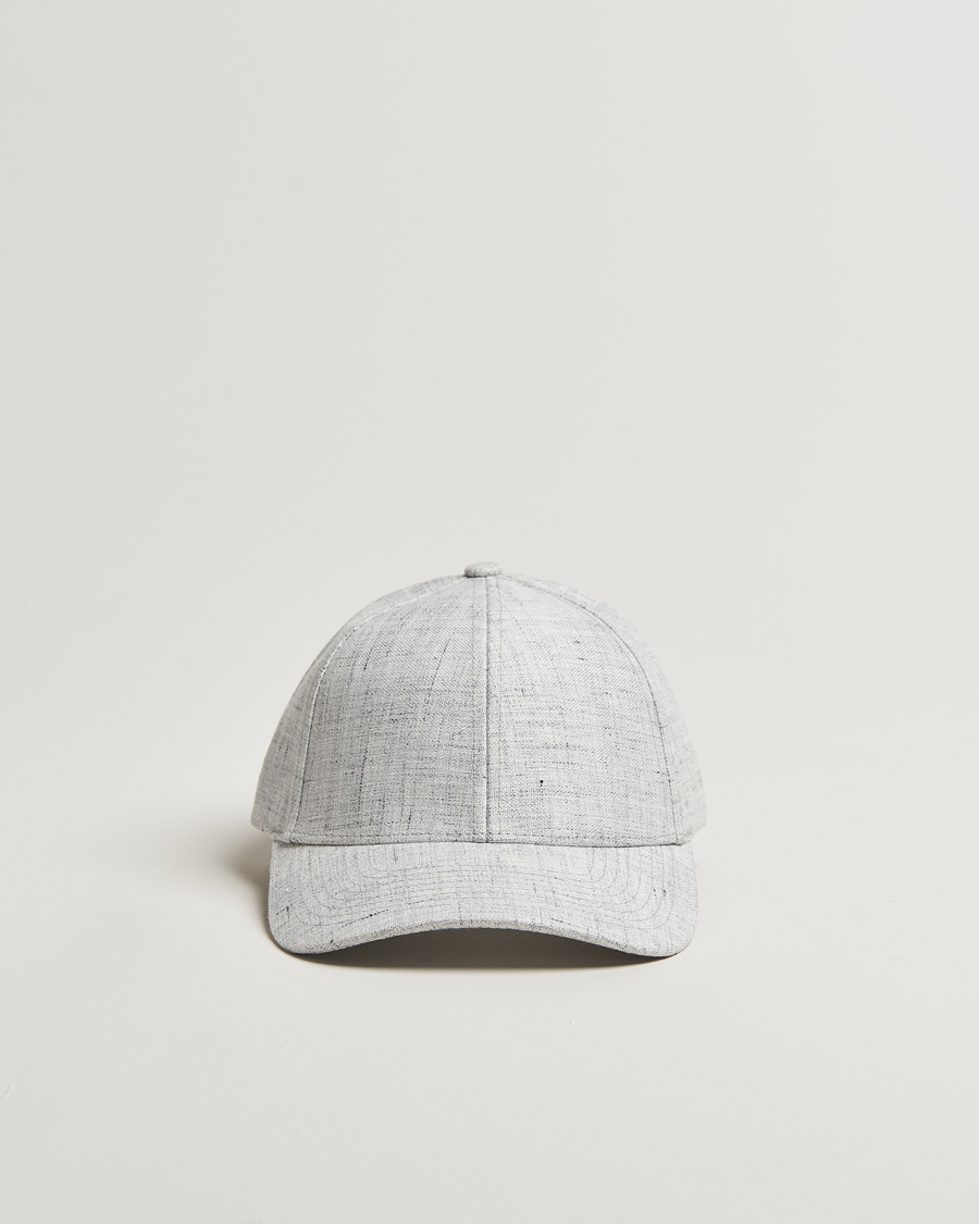 Heren | Varsity Headwear Linen Baseball Cap Pebble Grey | Varsity Headwear | Linen Baseball Cap Pebble Grey