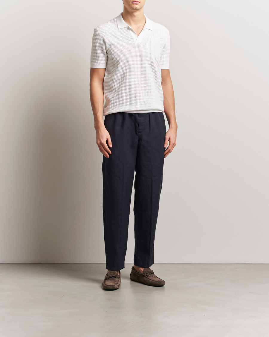 Heren | Broeken | Orlebar Brown | Alex Linen Trousers Night Iris