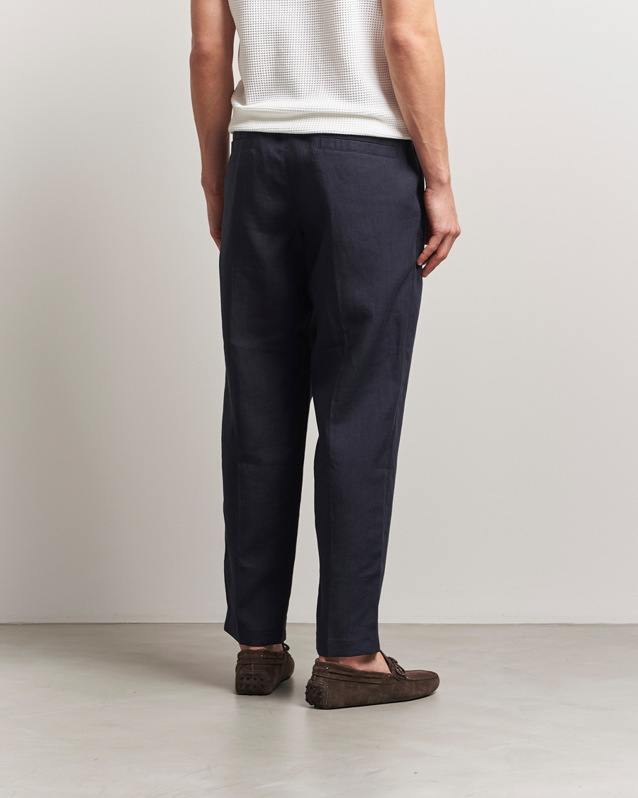Heren | Broeken | Orlebar Brown | Alex Linen Trousers Night Iris
