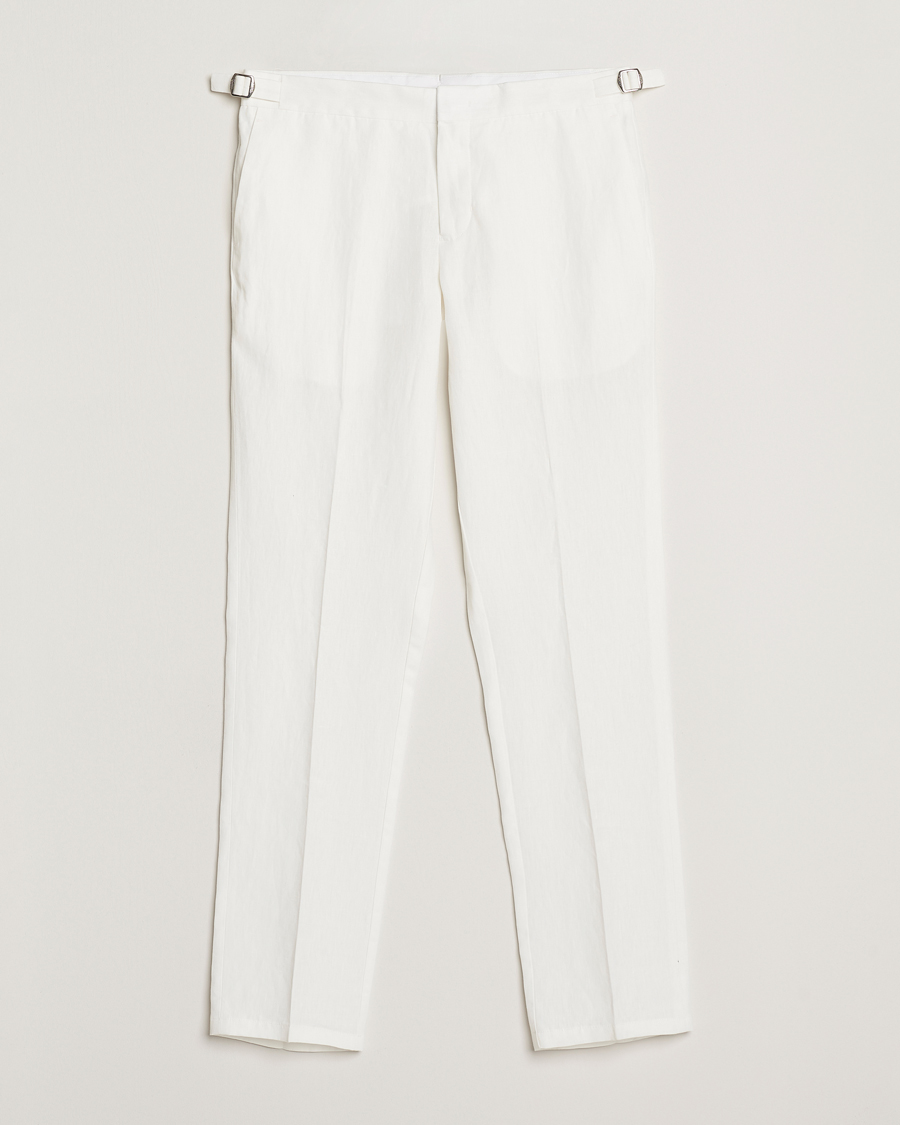 Heren | Broeken | Orlebar Brown | Griffon Italian Linen Trousers White Sand