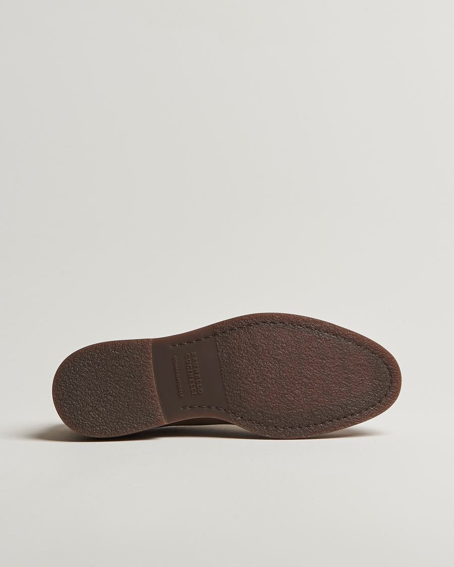 Heren | Brunello Cucinelli Plain Toe Derby Brown Suede | Brunello Cucinelli | Plain Toe Derby Brown Suede