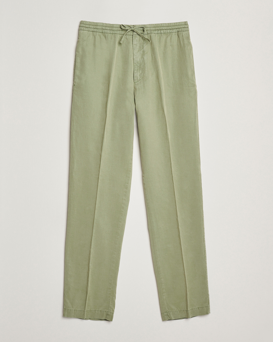Heren | Broeken | Canali | Drawstring Slacks Military Green