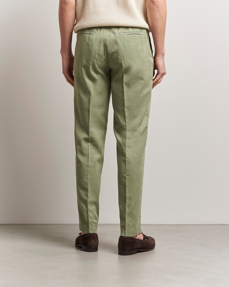 Heren | Broeken | Canali | Drawstring Slacks Military Green