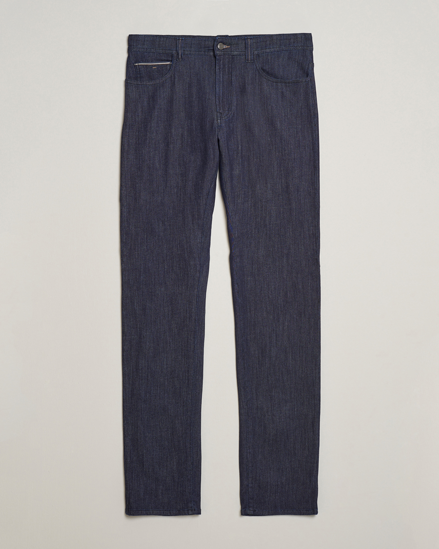 Heren | Jeans | Canali | Slim Fit 5-Pocket Jeans Dark Indigo