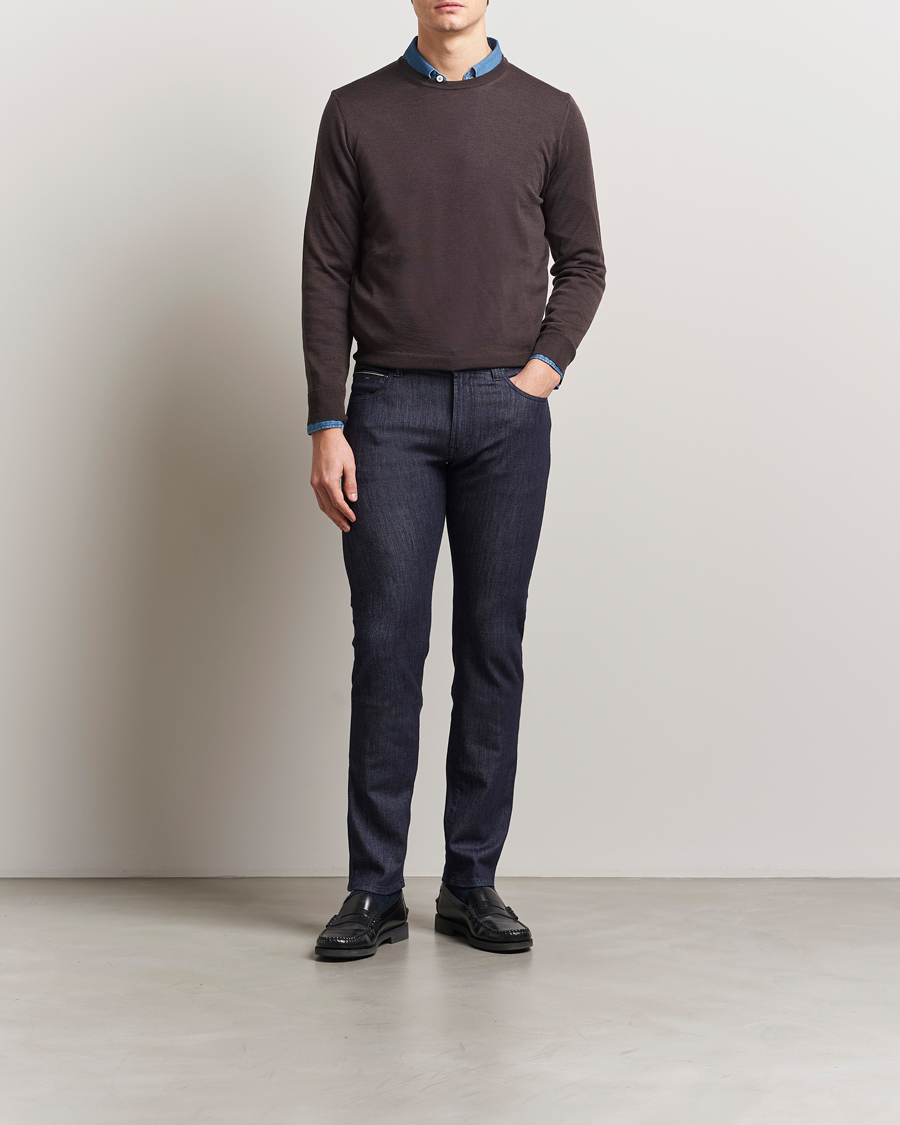 Heren | Jeans | Canali | Slim Fit 5-Pocket Jeans Dark Indigo