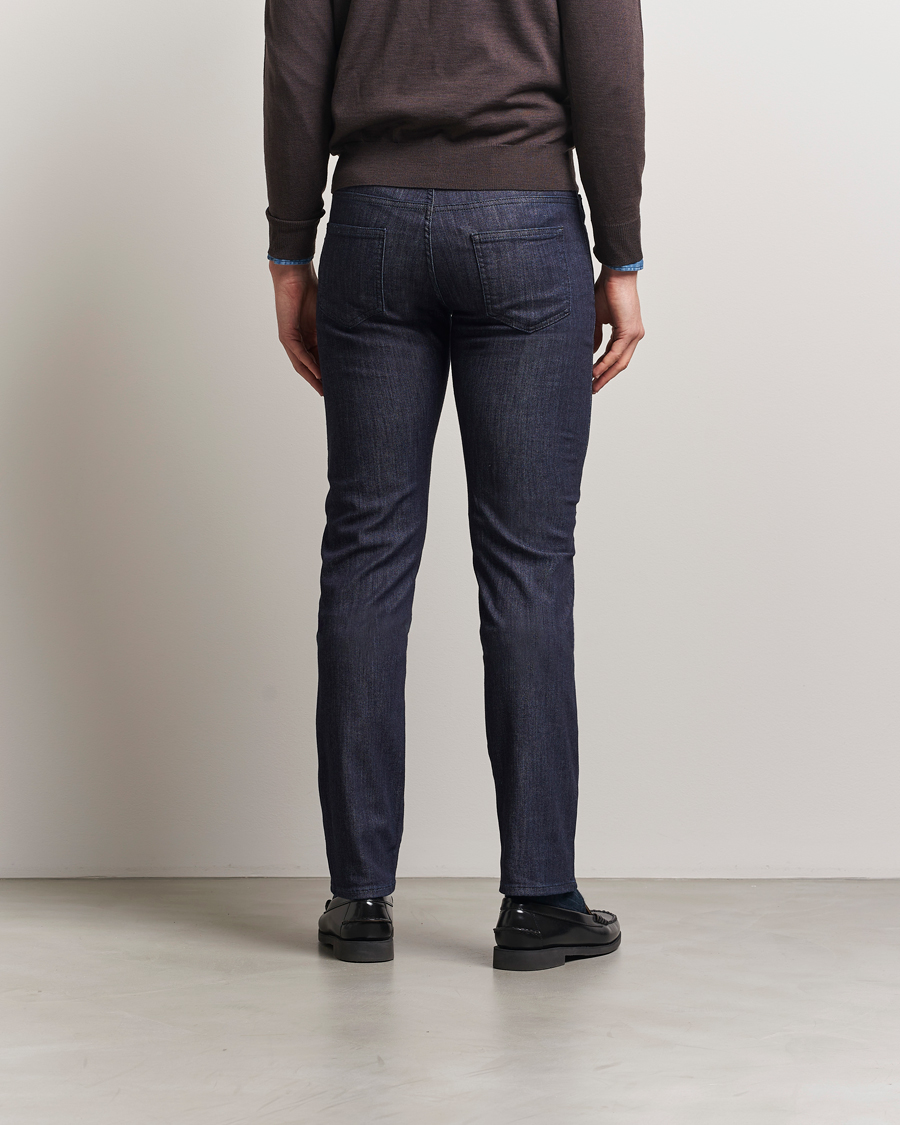 Heren | Jeans | Canali | Slim Fit 5-Pocket Jeans Dark Indigo