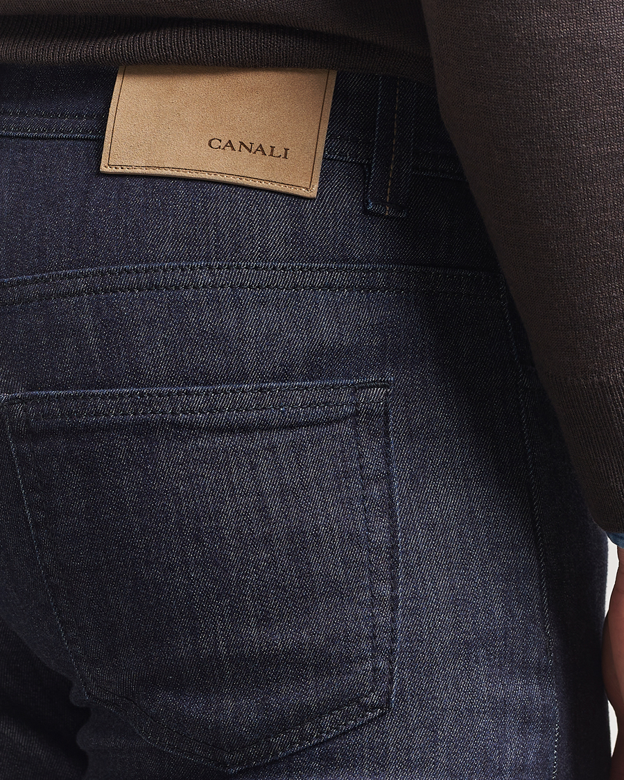 Heren | Jeans | Canali | Slim Fit 5-Pocket Jeans Dark Indigo
