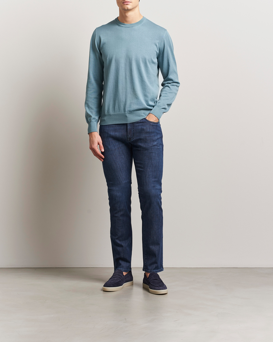 Heren | Jeans | Canali | Slim Fit 5-Pocket Jeans Dark Blue Wash