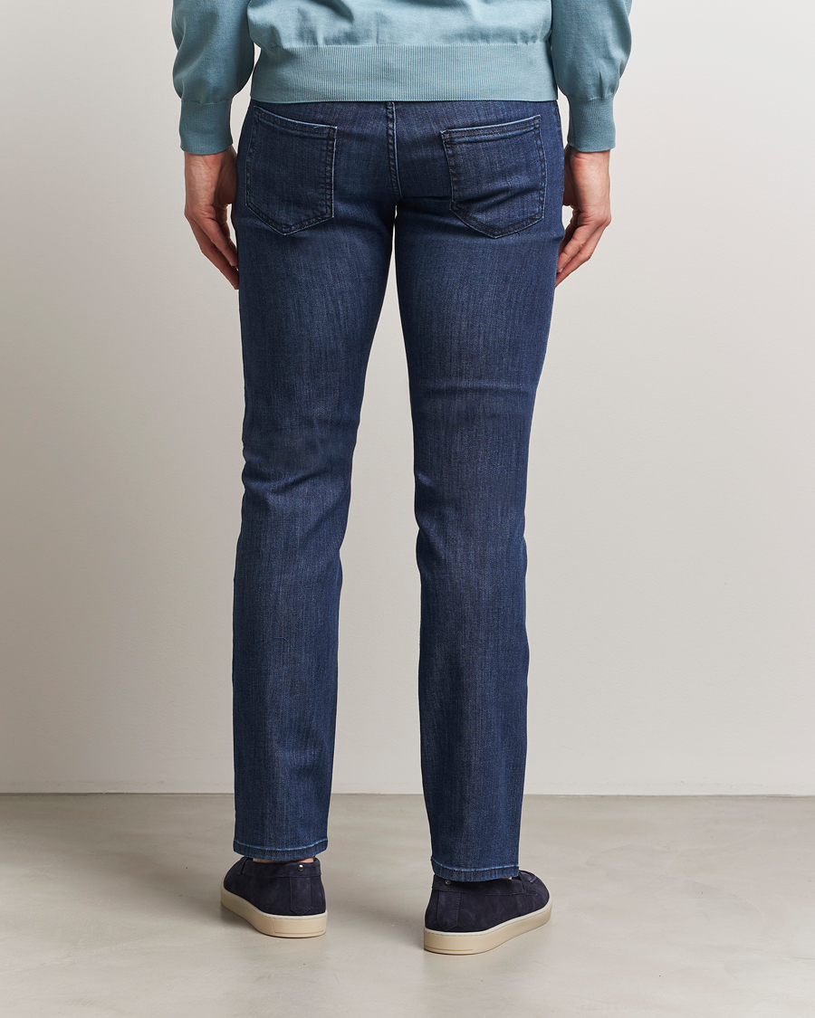 Heren | Jeans | Canali | Slim Fit 5-Pocket Jeans Dark Blue Wash