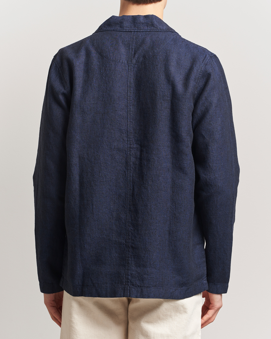 Heren | Overhemden | KnowledgeCotton Apparel | Linen Overshirt Total Eclipse