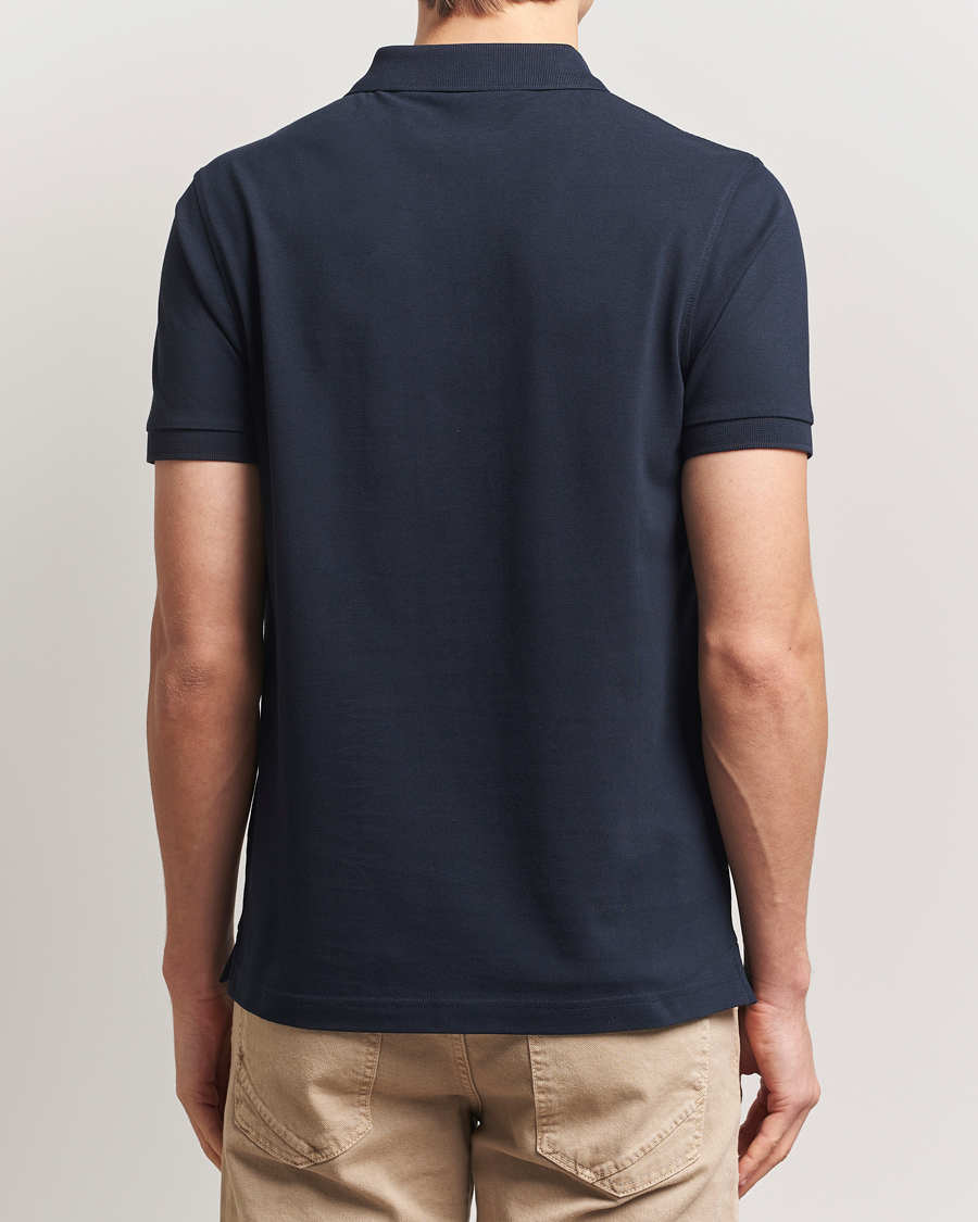 Heren | Polo's | Sunspel | Supima Cotton Short Sleeve Pique Polo Midnight Navy
