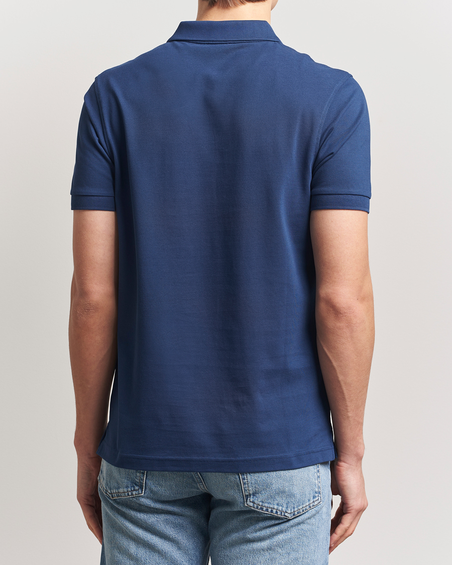 Heren | Polo's | Sunspel | Supima Cotton Short Sleeve Pique Polo Ink Blue