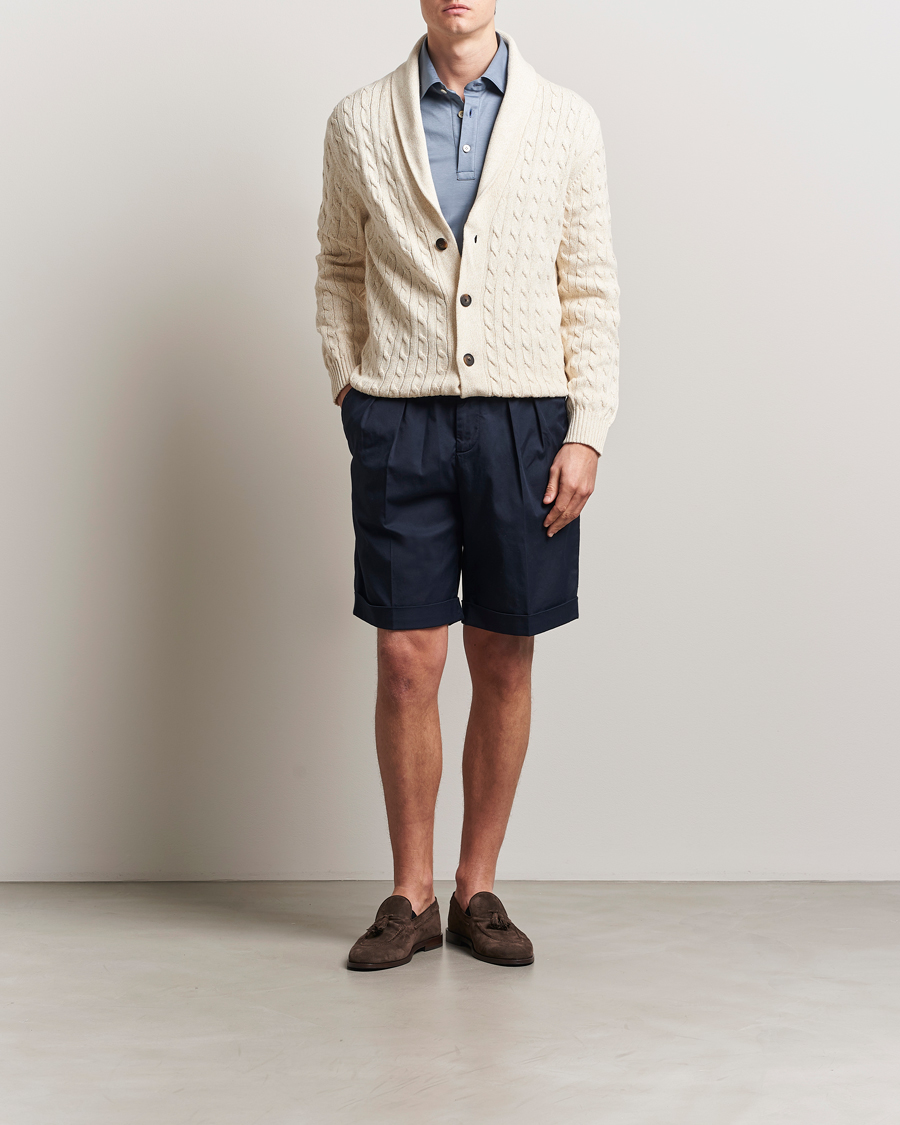 Heren | Truien | Kiton | Shawl Collar Cardigan Beige