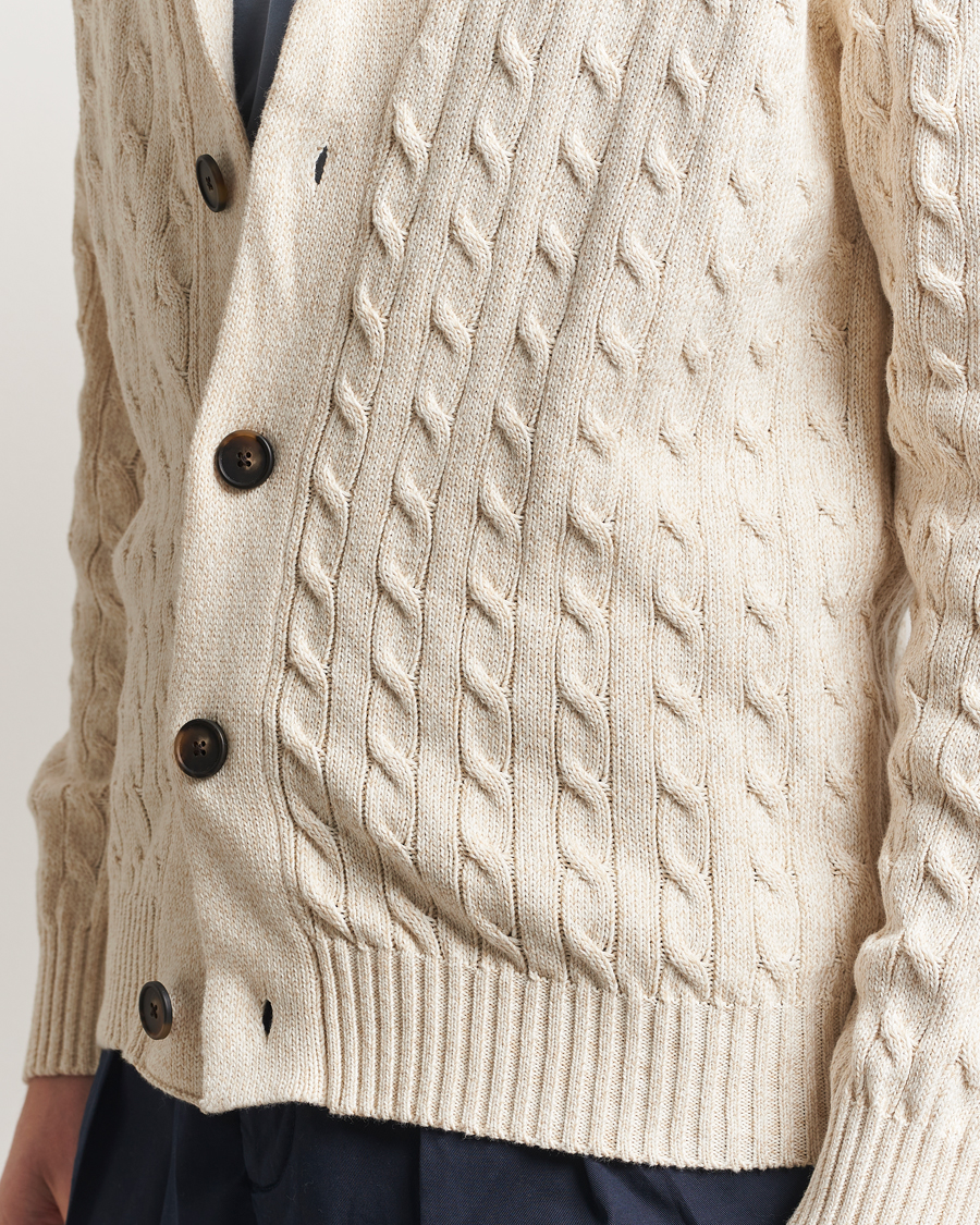 Heren | Truien | Kiton | Shawl Collar Cardigan Beige
