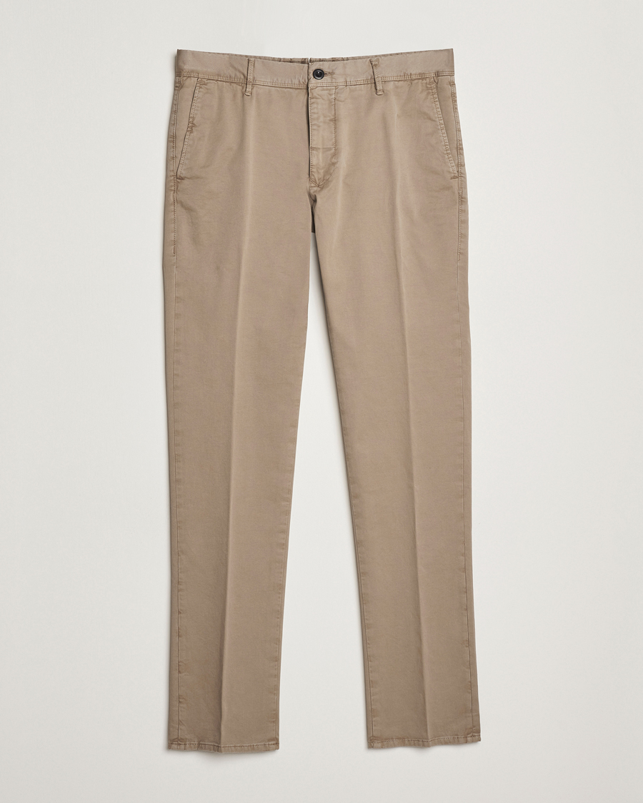 Heren | Broeken | Incotex | Slim Fit Garment Dyed Slacks Brown