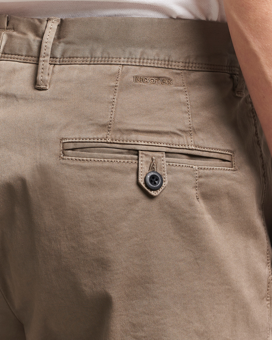 Heren | Broeken | Incotex | Tapered Fit Pleated Slacks Brown