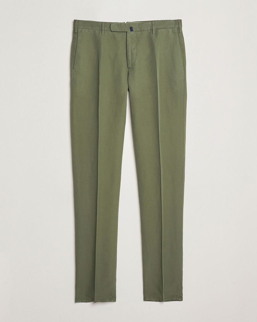 Heren | Broeken | Incotex | Slim Fit Chinolino Trousers Green