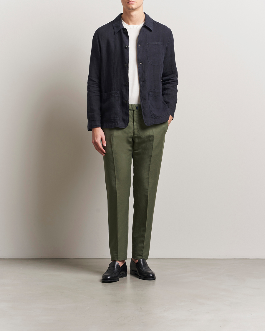 Heren | Broeken | Incotex | Slim Fit Chinolino Trousers Green