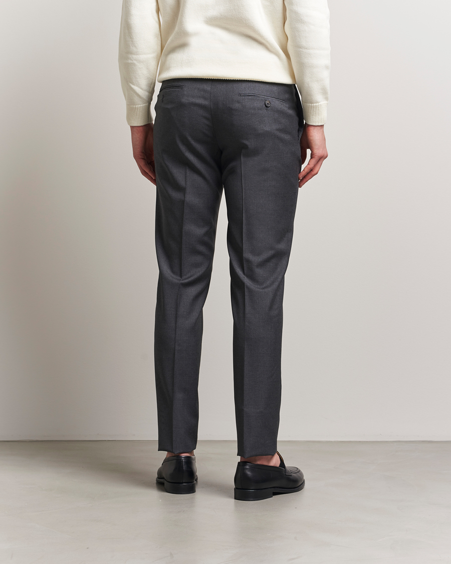 Heren | Broeken | Incotex | Slim Fit Super 100s Wool Trousers Medium Grey