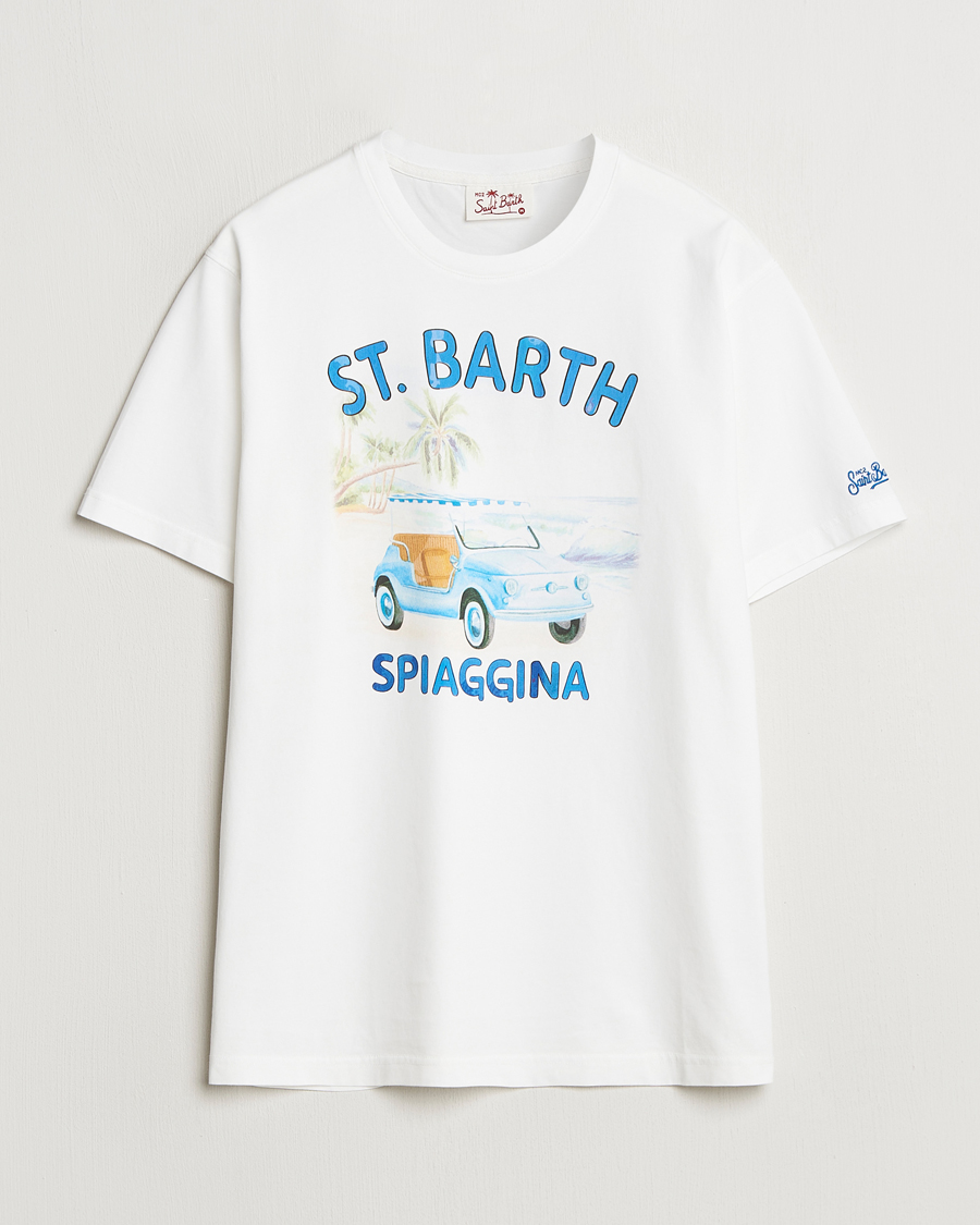 Heren | T-shirts | MC2 Saint Barth | Printed Cotton T-Shirt Spiaggina