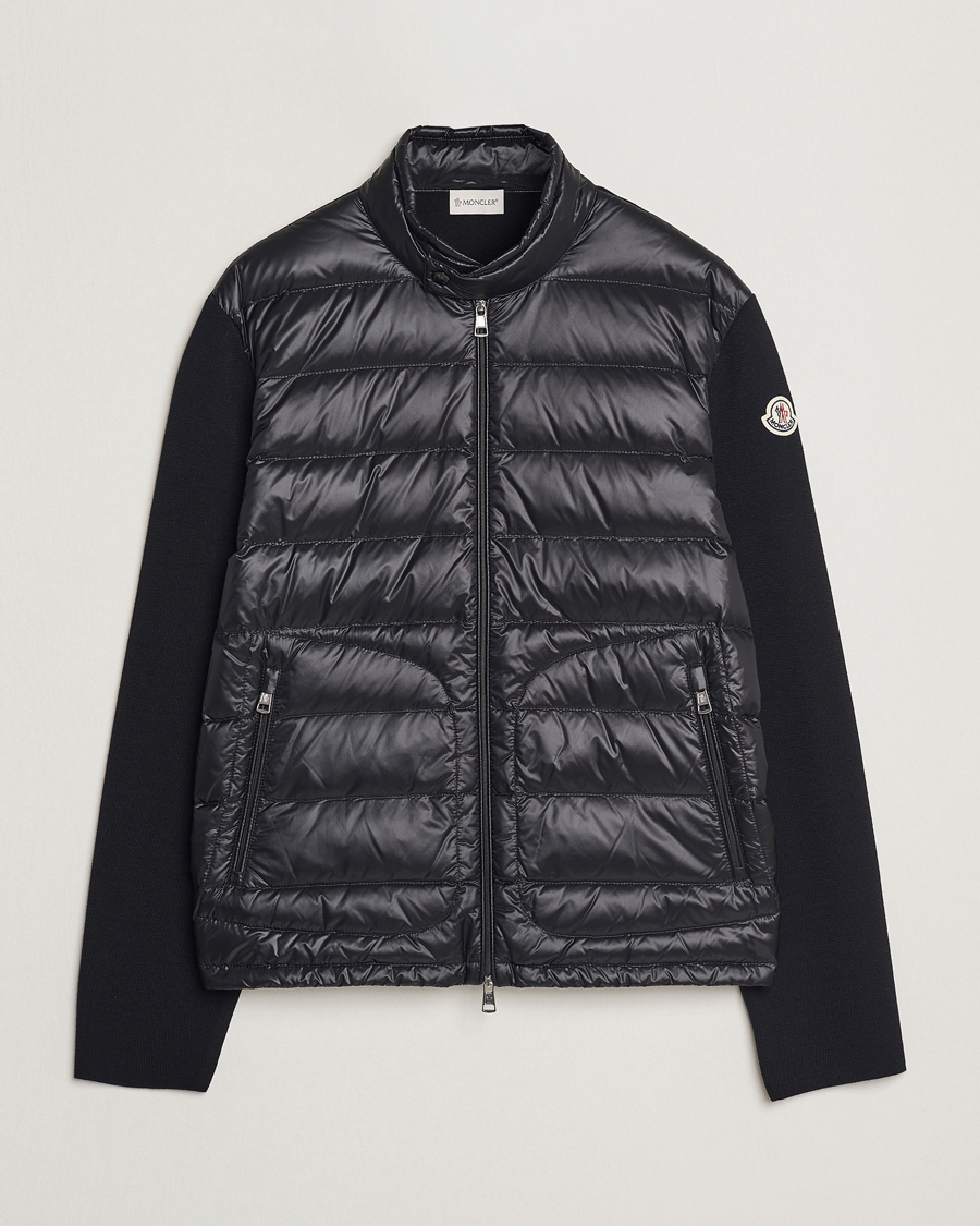Heren | Truien | Moncler | Hybrid Zip Cardigan Black